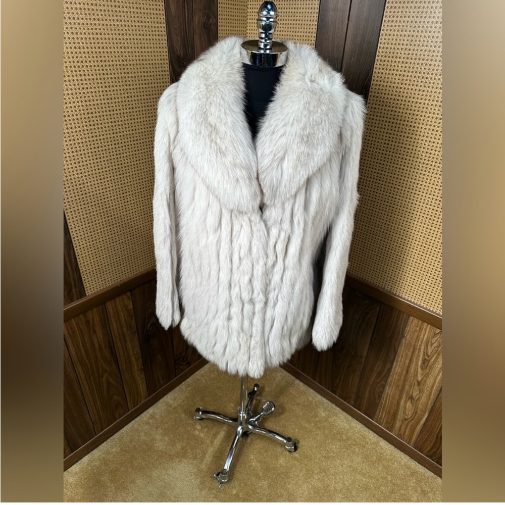 Vintage Saga Fox Blue Fox Fur Coat - Size L
